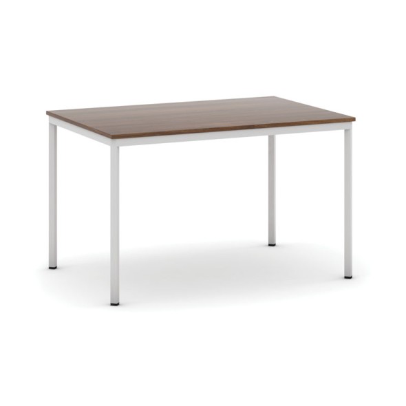 Jedálenský stôl, 1200 x 800 mm, doska orech, podnož sv. sivá