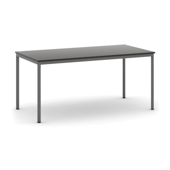 Jedálenský stôl, 1600 x 800 mm, doska wenge, podnož tm. sivá