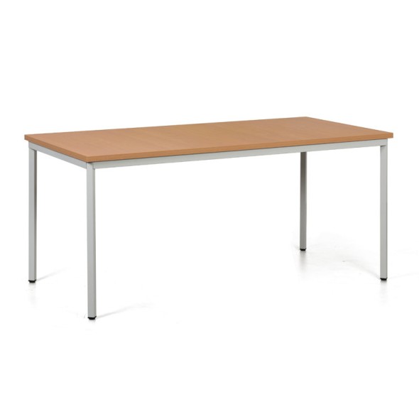 Jedálenský stôl TRIVIA, svetlo sivá konštrukcia, 1600 x 800 mm, buk
