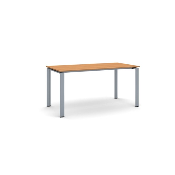 Jednací stůl INFINITY se šedostříbrnou podnoží 1600 x 800 x 750 mm, třešeň