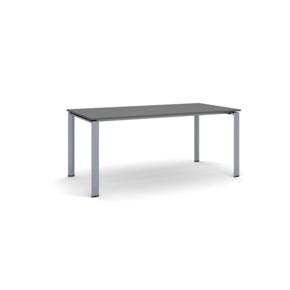 Jednací stůl INFINITY se šedostříbrnou podnoží 1800 x 900 x 750 mm, grafit