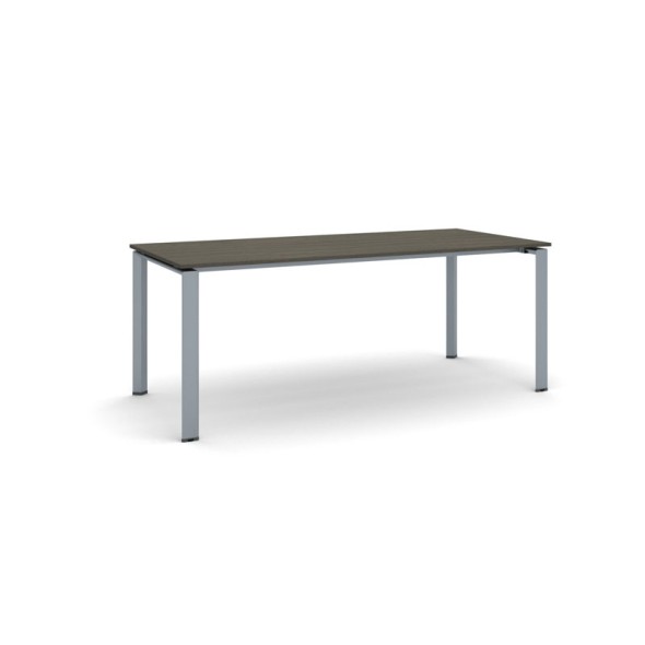 Jednací stůl INFINITY se šedostříbrnou podnoží 2000 x 900 x 750 mm, wenge