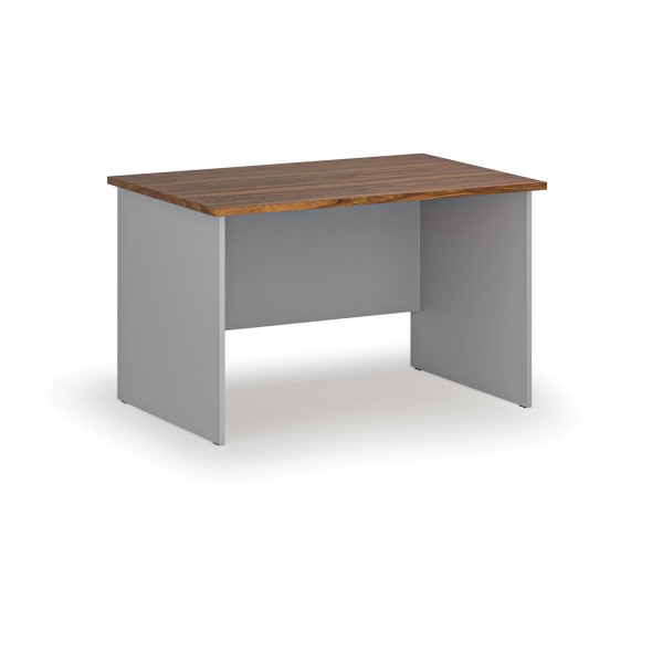 Kancelársky písací stôl rovný PRIMO GRAY, 1200 x 800 mm, sivá/orech
