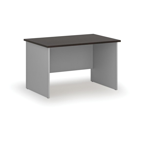 Kancelársky písací stôl rovný PRIMO GRAY, 1200 x 800 mm, sivá/wenge