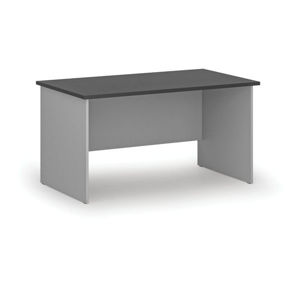 Kancelářský psací stůl rovný PRIMO GRAY, 1400 x 800 mm, šedá/grafit