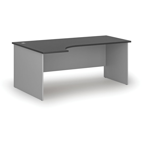 Kancelársky rohový pracovný stôl PRIMO GRAY, 1800 x 1200 mm, ľavý, sivá/grafit