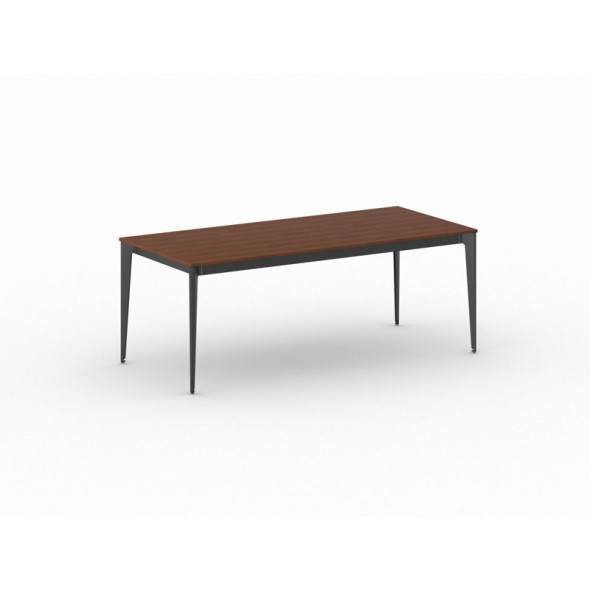 Kancelársky stôl PRIMO ACTION, čierna podnož, 2000 x 900 mm, čerešňa