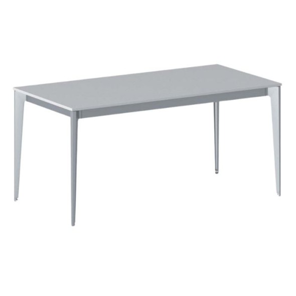 Kancelársky stôl PRIMO ACTION, sivostrieborná podnož, 1600 x 800 mm, sivá