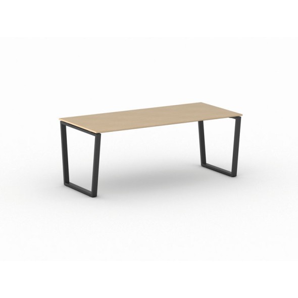 Kancelársky stôl PRIMO IMPRESS, čierna podnož, 2000 x 900 mm, buk