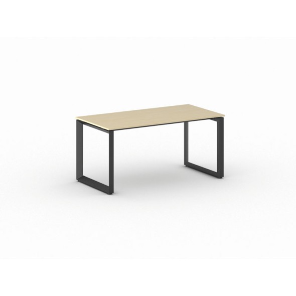 Kancelársky stôl PRIMO INSPIRE, čierna podnož, 1600 x 800 mm, breza