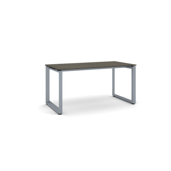 Kancelársky stôl PRIMO INSPIRE, sivostrieborná podnož, 1600 x 800 mm, wenge