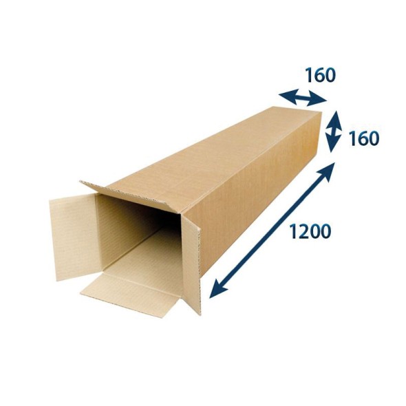 Kartónová krabica - tubus, otváranie na kratšej strane krabice 1200x160x160 mm, 30 ks