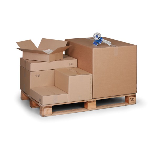 Kartonová krabice s klopami, 400x400x300 mm, 3-vrstvá lepenka, balení 25 ks