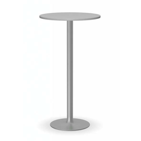 Koktailový stôl OLYMPO II, priemer 600 mm, sivá podnož, doska sivá