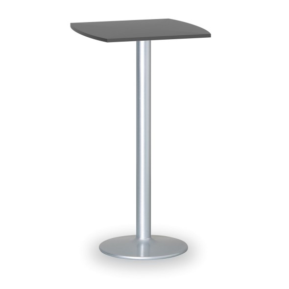 Koktejlový stůl OLYMPO II, 660x660 mm, šedá podnož, deska grafit