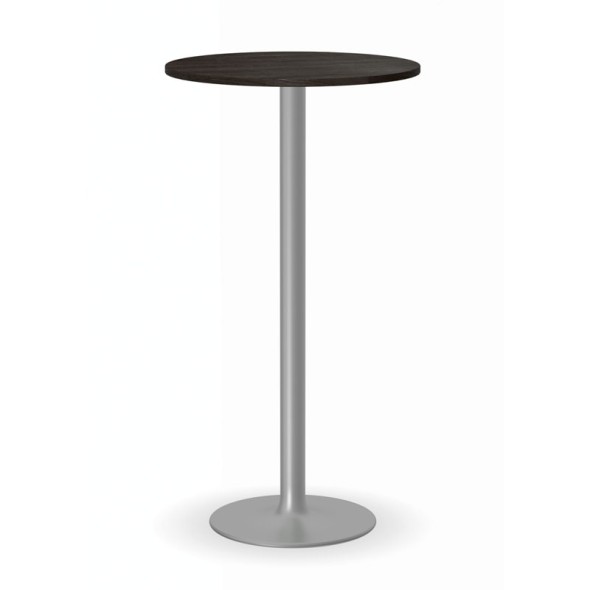 Koktejlový stůl OLYMPO II, průměr 600 mm, šedá podnož, deska wenge