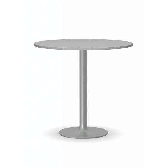 Konferenční stolek FILIP II, průměr 800 mm, šedá podnož, deska šedá