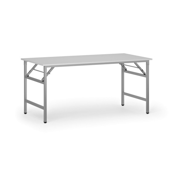 Konferenční stůl FAST READY se stříbrnošedou podnoží, 1600 x 800 x 750 mm, bílá