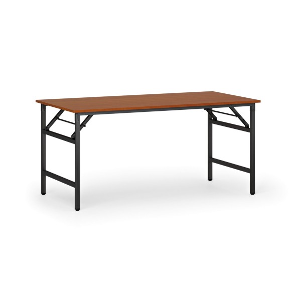 Konferenčný stôl FAST READY s čiernou podnožou, 1600 x 800 x 750 mm, čerešňa