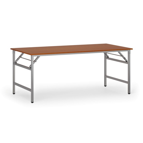 Konferenčný stôl FAST READY so striebornosivou podnožou, 1800 x 900 x 750 mm, čerešňa