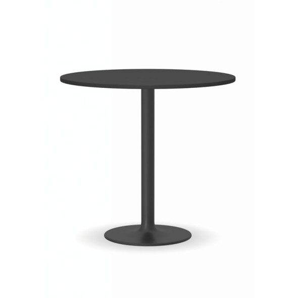 Konferenčný stolík FILIP II, priemer 800 mm, čierna podnož, doska grafit
