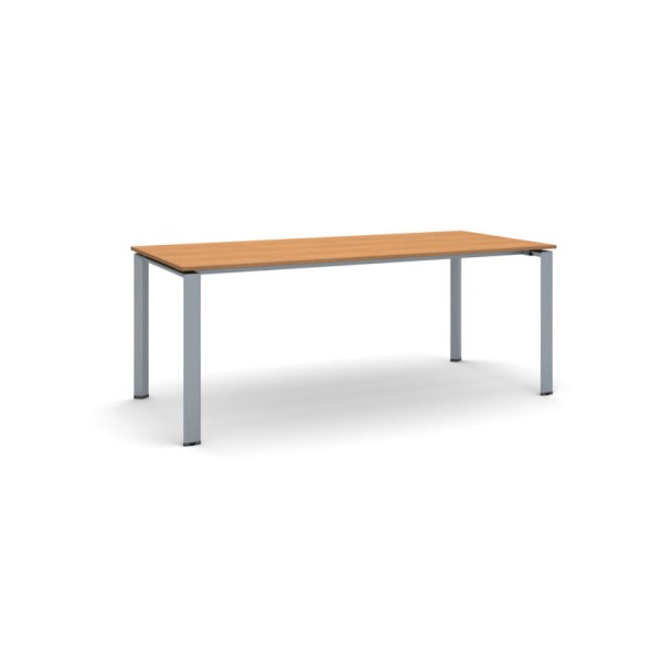 Konferenztisch, Besprechungstisch INFINITY 200x90 cm, Kirschbaum, graues Fußgestell