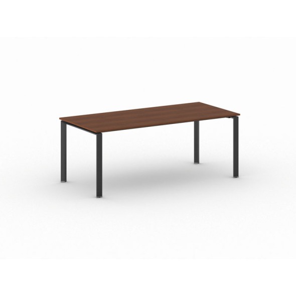 Konferenztisch, Besprechungstisch INFINITY 200x90 cm, Kirschbaum, schwarzes Fußgestell