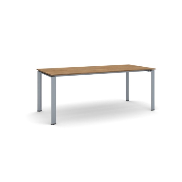 Konferenztisch, Besprechungstisch INFINITY 200x90 cm, Nussbaum, graues Fußgestell