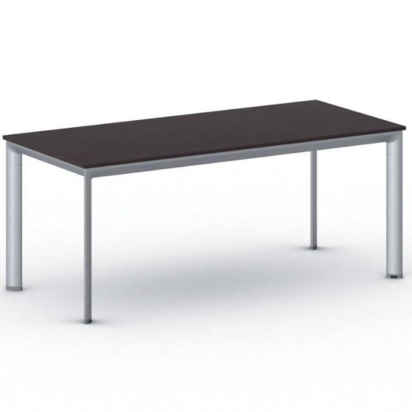 Konferenztisch, Besprechungstisch PRIMO INVITATION 1800 x 800 mm, graues Fußgestell, Wenge