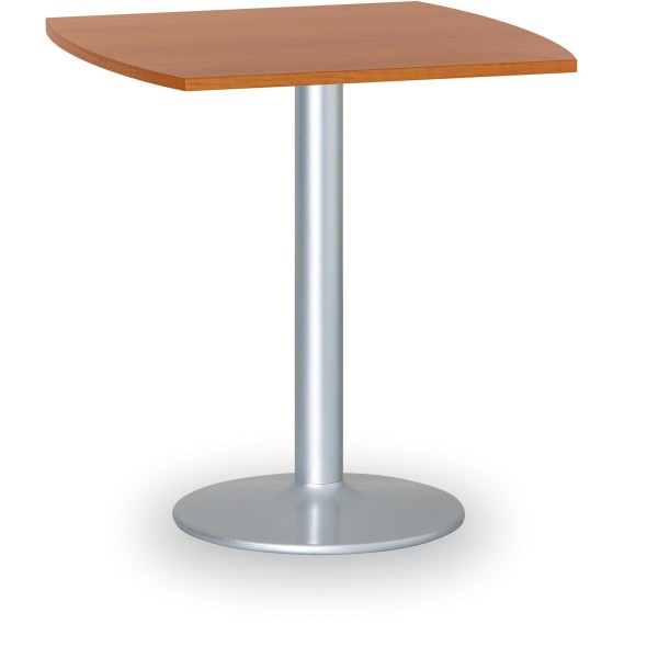 Konferenztisch rund, Bistrotisch FILIP II, 66x66 cm, graue Fußgestell, Platte Kirschbaum