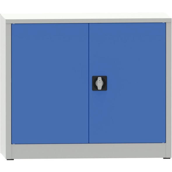 KOVONA JUMBO Werkstattregalschrank, 1 Einlegeboden, verschweißt, 800 x 950 x 500 mm, grau/blau