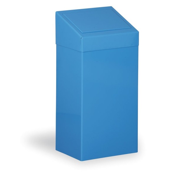 Kovový odpadkový koš na tříděný odpad, 45 l, modrý