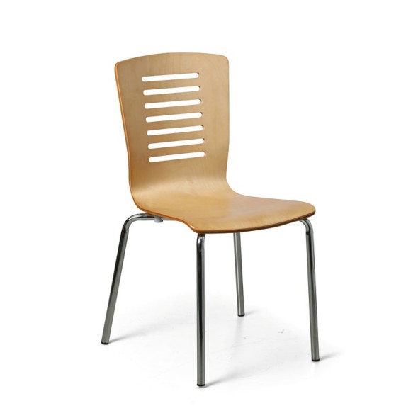 Krzesło do jadalni drewniane LINES, kolor naturalny