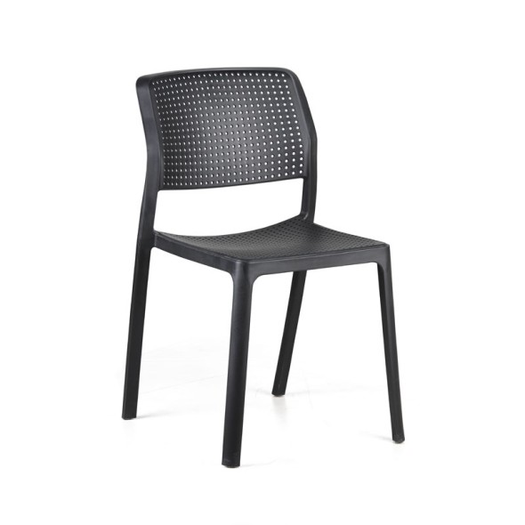 Krzesło do jadalni plastikowe NELA, czarne