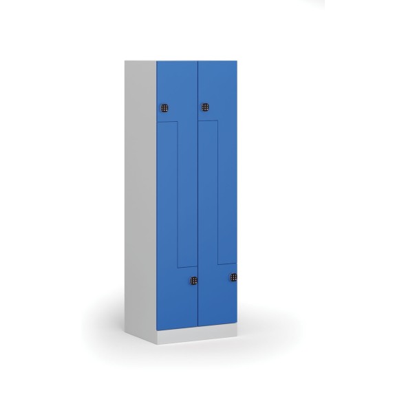Metallspind Z, 4-teilig, 1850 x 600 x 500 mm, Codeschloss, blaue Tür