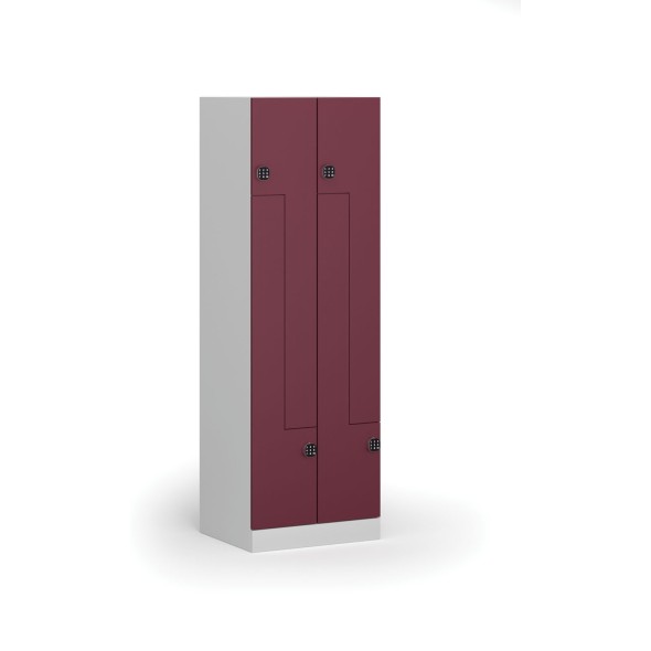 Metallspind Z, 4-teilig, 1850 x 600 x 500 mm, Codeschloss, rote Tür