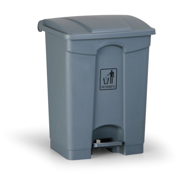 Nášľapný viacúčelový odpadkový kôš, 68 l, sivý