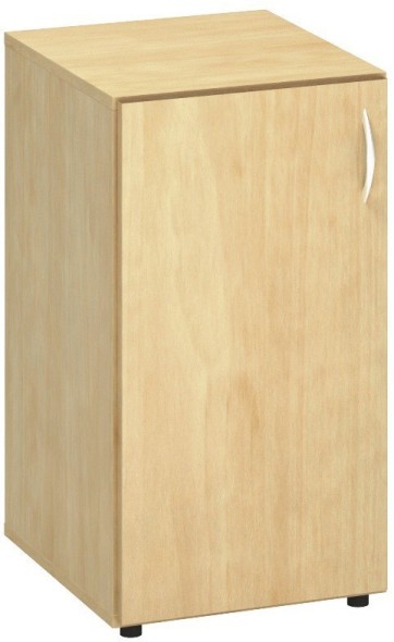 Nízká kancelářská skříňka CLASSIC - dveře levé, 400 x 470 x 735 mm, divoká hruška