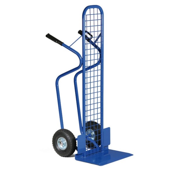 Oceľová rudla - ručný vozík s mrežou, nosnosť 250 kg, plné kolesá