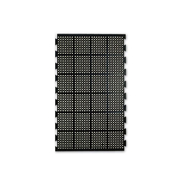 Odolná průmyslová gumová rohož, 0,9 x 1,5 m, 2 spoje delší strany, černá