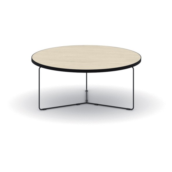 Okrúhly konferenčný stôl TENDER, výška 275 mm, priemer 900 mm, dub prírodný
