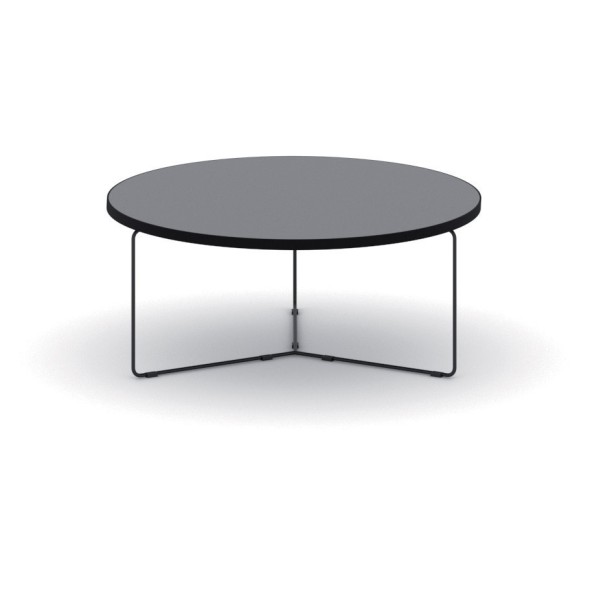 Okrúhly konferenčný stôl TENDER, výška 275 mm, priemer 900 mm, grafitová