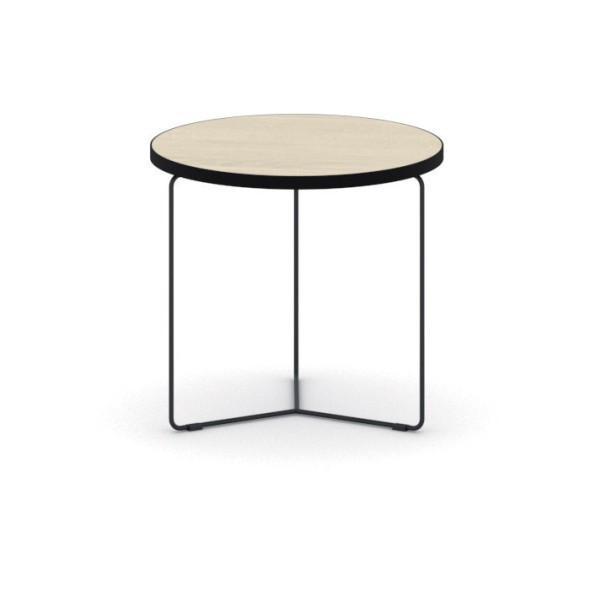 Okrúhly konferenčný stôl TENDER, výška 380 mm, priemer 500 mm, dub prírodný