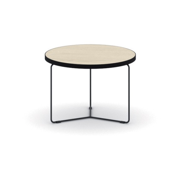 Okrúhly konferenčný stôl TENDER, výška 480 mm, priemer 500 mm, dub prírodný
