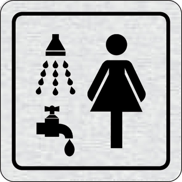 Piktogramm - Waschraum mit Dusche Damen