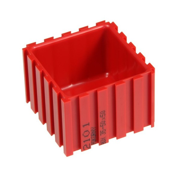 Plastikowy pojemnik na narzędzia 35-50x50 mm, czerwony