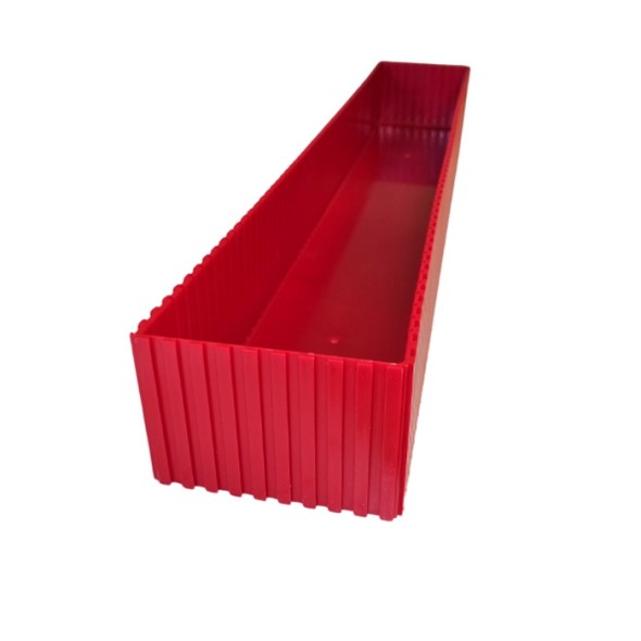 Plastová krabička na náradie 70-600x100 mm, červená
