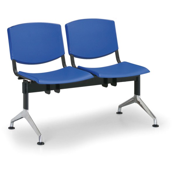 Plastová lavica do čakární SMILE, 2-sedadlo, modrá