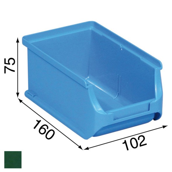 Plastové boxy na drobný materiál - 102 x 160 x 75 mm, zelené