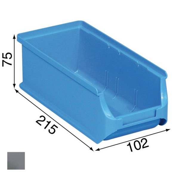 Plastové boxy na drobný materiál - 102 x 215 x 75 mm, sivé